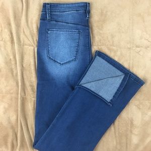 Fashion Nova Medium Wash Jeans with Slit Size 11